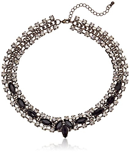 All Around Crystal and Faceted Resin Statement Necklace, 18