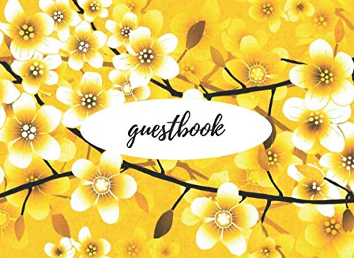 Guestbook: Vacation Rental Visitor Guest Book, Yellow Vintage Flowers, for Airbnb, VRBO, TripAdvisor, Booking Guests, 120 pages by World Destinations
