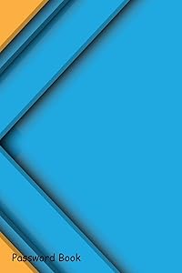 Password Book: Include Alphabetical Index With Yellow Arrow Direction Blue Futuristic