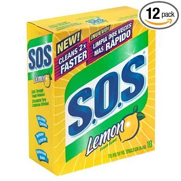 

S.O.S. Soap Pads, Lemon Scent, 10-Count Boxes ((Pack of 12))