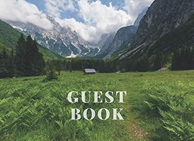Guest Book: Guest Book For Rentals, Vacation Home, B&B, Cabin, Lake House, (110 Lined Pages Blank) | Mountains Nature Landscape Design
