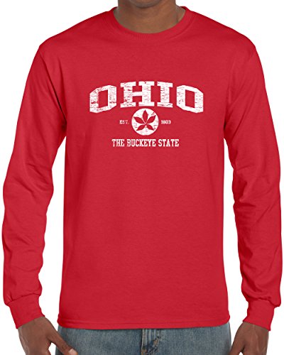 Ohio State Buckeye USA American Cool Athletic Wear USA Novelty Long Sleeve T