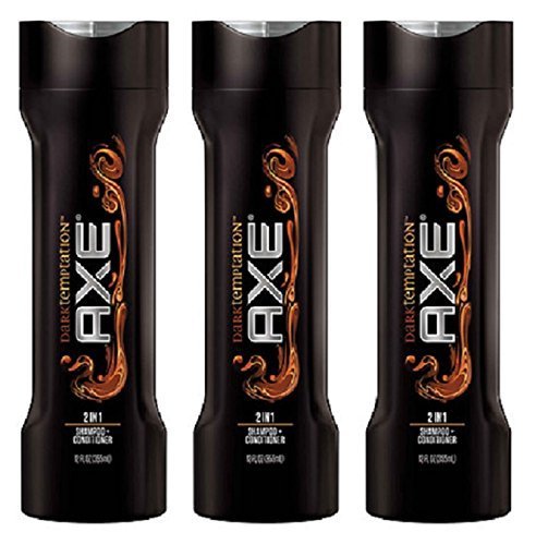 Axe Haircare For Men - Dark Temptation - 2 in 1 Shampoo Plus Conditioner - Net Wt. 12 FL OZ (355 mL) Each - Pack of 3