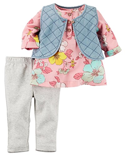 Carter's Baby Girls 3-Piece Quilted Vest Set