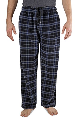 Men's Yarndyed Super Soft Polar Fleece Pajama Bottom Lounge Pants Sizes S / 3XL