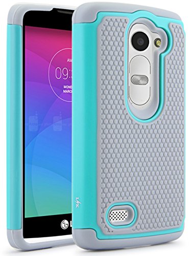 LG Leon Case, LG Tribute 2 Case, LK [Shock-Absorption] Hybrid Dual Layer Armor Defender Protective Case Cover for LG Leon / LG Tribute 2 (Mint)