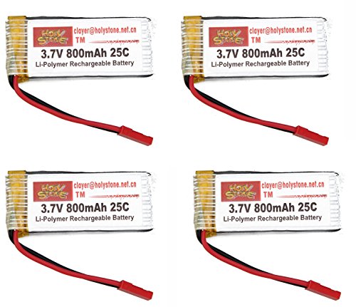 DeeRC Four 3.7v 800mAh F181C H12C H12W V686 509G 25C Rechargeable Li-Po Quadcopter Batteries To Increase Flight Time(36 Min)