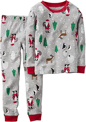 Carter's Baby Boys' Christmas 2-Piece Snug Fit Cotton PJs