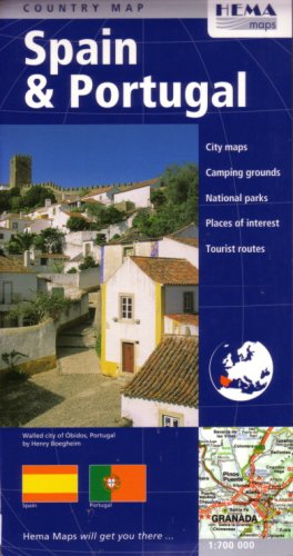 Spain & Portugal Travel Map by Hema by Hema Maps