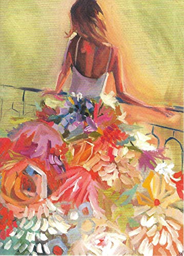 Algopix Similar Product 3 - Calypso  Flowery Dress Birthday Card 