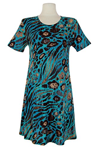 Jostar Stretchy Missy Dress with Short Sleeve, Print