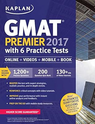 GMAT Premier 2017 with 6 Practice Tests: Online + Book + Videos + Mobile