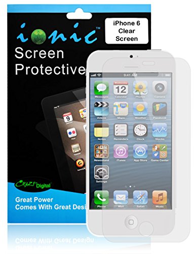 Ionic Apple iPhone 6 / iPhone 6S Screen Protector Film Invisible (Clear) Smartphone (3-pack)[Lifetime Replacement Warranty]