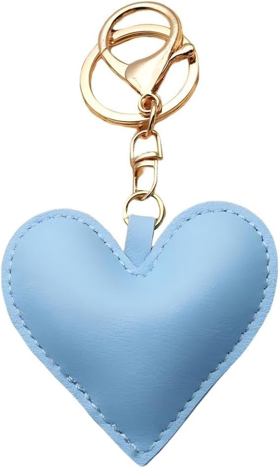 Portachiavi in ​​pelle con ciondolo a forma di cuore per borsa da donna, accessorio portachiavi carino_voghion.com