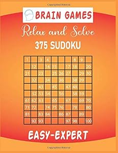 Brain Games Relax and Solve 375 Sudoku Easy-Expert: Ultimate challenging Sudoku Puzzles For Adults by Nitu Publishing