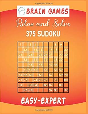 Brain Games Relax and Solve 375 Sudoku Easy-Expert: Ultimate challenging Sudoku Puzzles For Adults
