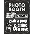 Photo Booth Prop Sign Printed on 65 Lb Card Stock White