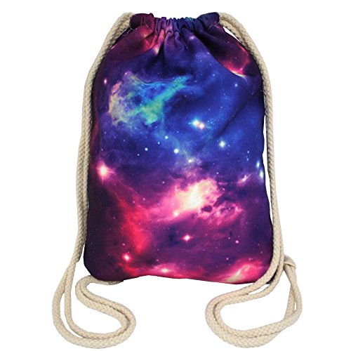 Artone Canvas Drawstring Bag Travel Daypack Sports Portable Backpack