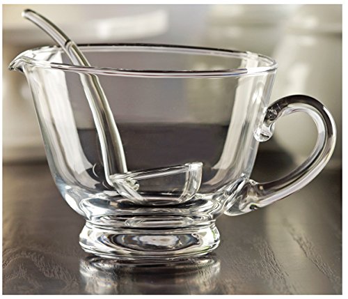 Algopix Similar Product 19 - Circleware Glass Gravy Boat with Ladle