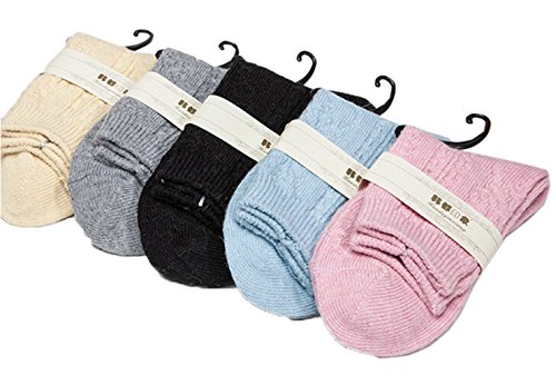 5 Pairs Cashmere Socks Wool Women's Winter Socks(5 Colors)
