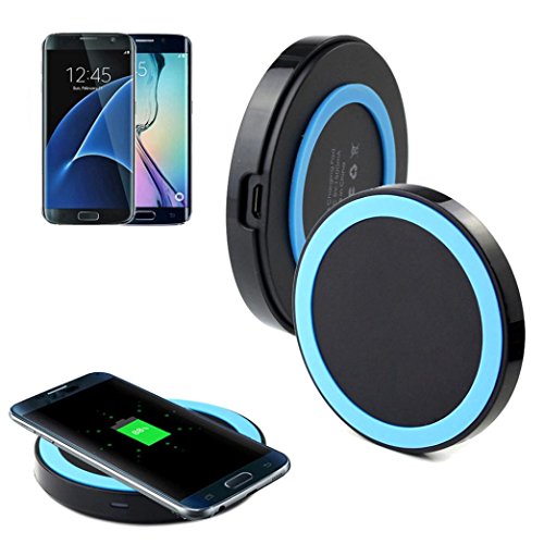 Galaxy S7 Charger,Galaxy S7 Edge Charger,LANDFOX 2016 Qi Wireless Power Charger Charging Pad For Samsung Galaxy S7/S7 Edge (Blue)