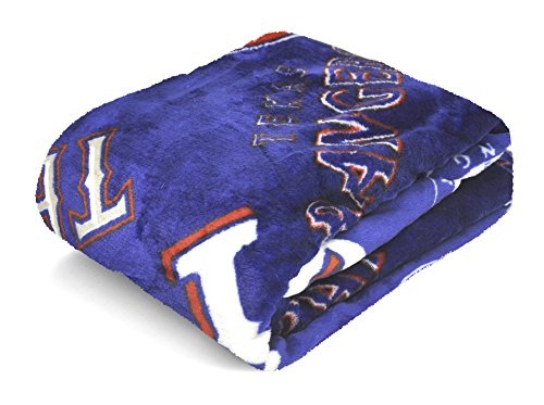 MLB Texas Rangers Royal Plush Throw, 50 by 60-Inch