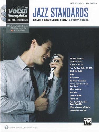 Vocal Complete -- Male Voice Jazz Standards: Piano/Vocal Sheet Music with Orchestrated Backing Tracks by Alfred Publishing Staff