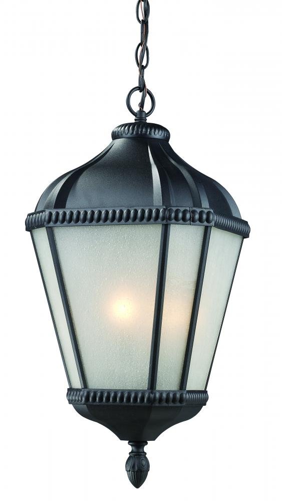 

Black 4 Light Down Lighting Pendant with Glass Round Shade