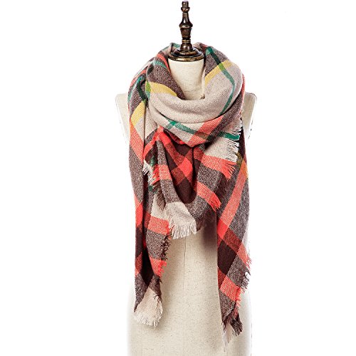 5Mayi Soft Warm Large Tartan Women Scarf Fashion Wrap Shawl
