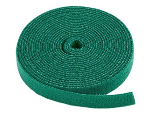 Monoprice Fastening Tape 0.75inch One Wrap Hook & Loop Fastening Tape 5 yard/Roll - Green (2)
