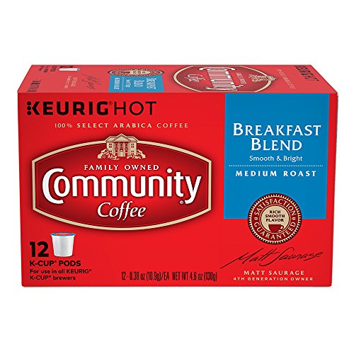 Community Coffee Single-Serve Cups, Breakfast Blend, 12 Count (Pack of 3)