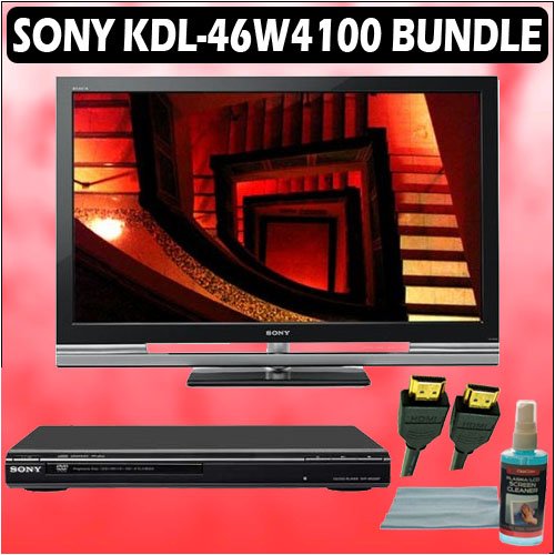 Sony Bravia WSeries KDL46W4100 46inch 1080P LCD HDTV + Sony DVD