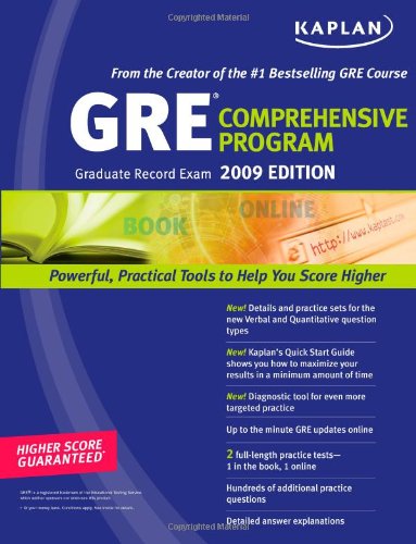 Kaplan GRE Exam 2009 Comprehensive Program by Kaplan
