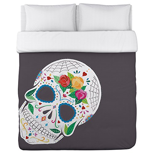 

Bentin Home Deco Calavera Lightweight Duvet Cover, Full/Queen