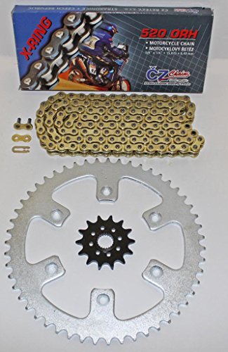 

HONDA 04-07 CR125 04-09 CRF250R CZ ORHG GOLD X RING CHAIN & SPROCKET 13/51 114L