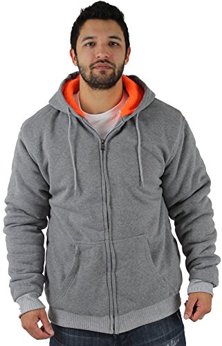 Moda Essentials Men's Fashion Sherpa Lined Hoodie Sweatshirt
