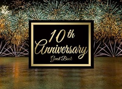 10th Anniversary Guest Book #9: An anniversary themed guest book with guest prompts and a gift log.