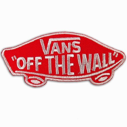 Vans off the Wall SKATEBOARD RED IRON ON PATCHES # WITH FREE GIFT