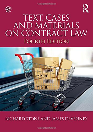 Text, Cases and Materials on Contract Law by Richard Stone