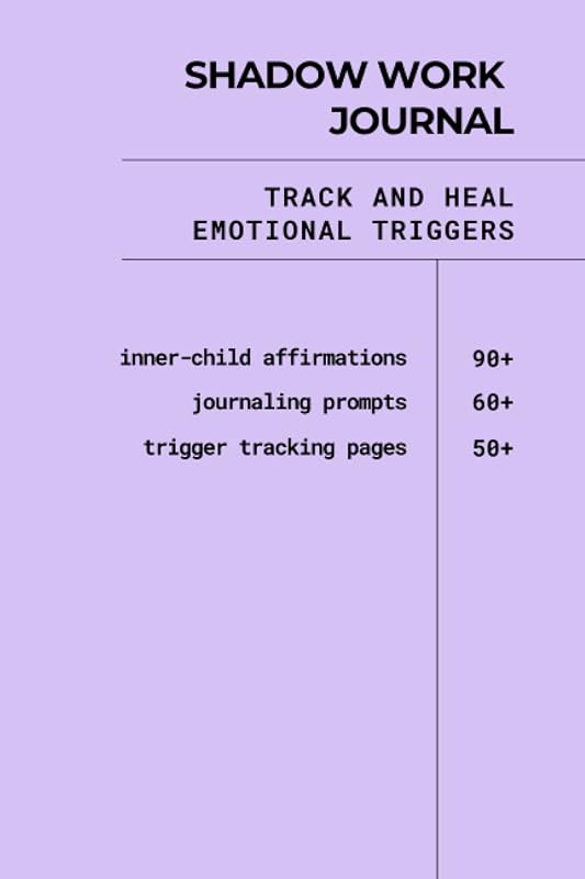 Shadow Work Journal: Track and Heal Emotional Triggers, 60+ Journal Prompts, 90+ Trigger Tracking Pages, 100+ Inner Child Affirmations by K C Delgado