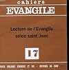 Lecture de l'evangile selon saint Jean, CE No. 17