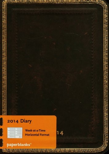 Black Moroccan - Paperblanks 2014 Weekly Planner (Midi 5 x 7 Horizontal)