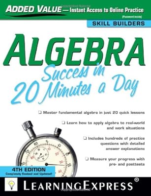Algebra Success in 20 Minutes a Day