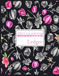 Accounting Ledger: 4 columns Financial Accounting bookkeeping for Small Business , Home , School , office