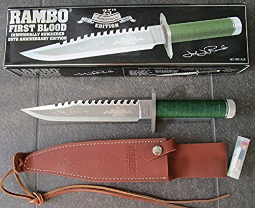 RAMBO 1 - First Blood Part I Messer - limitierte 25th. Anniversary Signature "John Rambo" Edition von Master Cutlery in "silver Big Box" *Original+NEU+OVP*