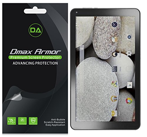 [3-Pack] Dmax Armor- DigiLand 10.1 Inch Quad Core Tablet (DL1010Q) Anti-Glare & Anti-Fingerprint Screen Protector - Lifetime Replacements Warranty- Retail Packaging