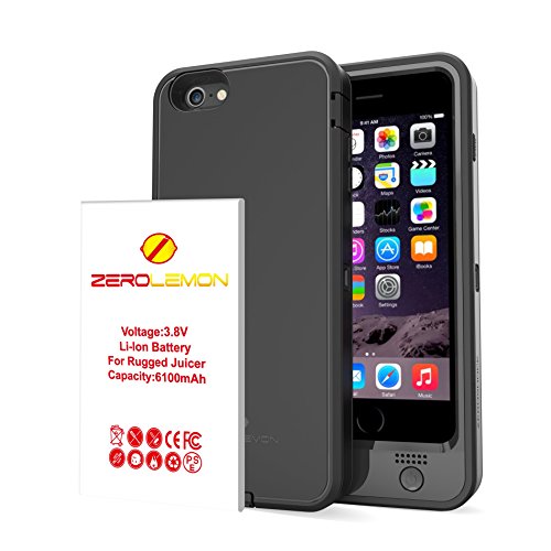 iPhone 6 Plus/6s Plus Battery Case, ZeroLemon 9000mAh Extended Battery with ZeroShock Double Layer Hybrid Case for iPhone 6 Plus/6s Plus + Belt Clip Holster [Apple Certified Connector]-Black
