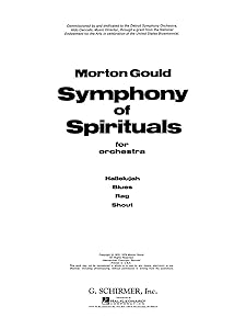 Symphony of Spirituals: Full Score by Morton Gould