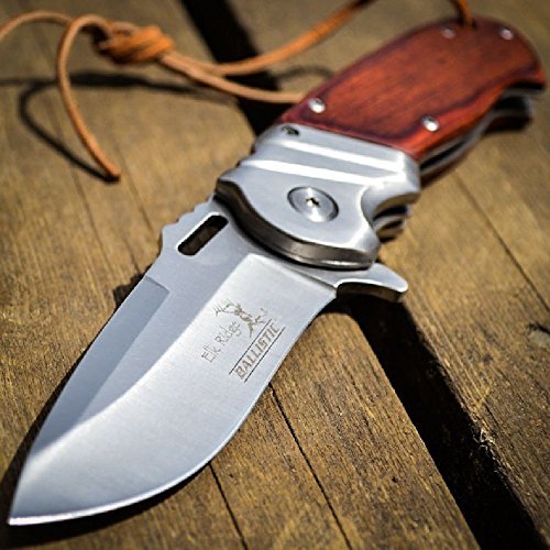 8″ ELK RIDGE Wood Hunting SPRING ASSISTED OPEN Gentleman Folding POCKET KNIFE