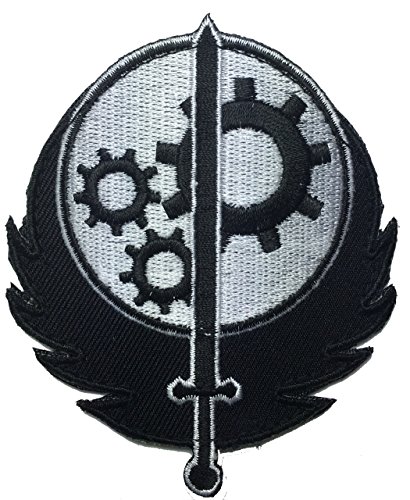 Patch Squad Men's Black Fallout Style Brotherhood of Steel BOS Embroidered Patch